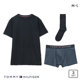 トミー・ヒルフィガー TOMMY HILFIGER TH ORIGINAL TRUNK SOCK & TEE SET 半袖 Tシャツ ボクサーパンツ ソックス セット メンズ ADIEU M-L