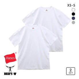 ヘインズ Hanes BEEFY クルーネックTシャツ ビーフィー 2P メンズ ADIEU 全4色 XS-S