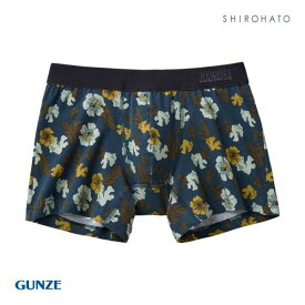 20％OFF【メール便(15)】 グンゼ GUNZE ボディワイルド BODY WILD ボクサーパンツ メンズ 前閉じ 花柄 綿混 M L ADIEU 全2色 M-L