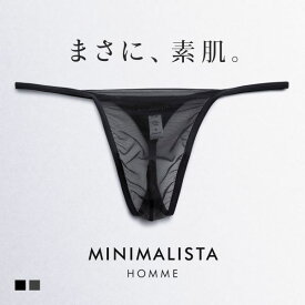 【メール便(3)】【送料無料】 MINIMALISTA HOMME ムレないTバック パンツ ビキニ メンズ M L LL 涼しい 超極薄 メッシュ ミニマリスタ オム フロリナヴォーテ ADIEU 全2色 M-LL