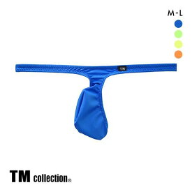 【メール便(4)】 ティーエム コレクション TM collection 水着素材 もっこりひょうたん Tバック ML 日本製 メンズ 前とじ ビキニブリーフ ADIEU 全4色 M-L