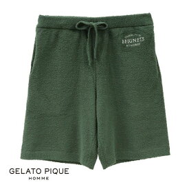 ジェラートピケ オム GELATO PIQUE メンズ 【HOMME】ドーナツジャガードハーフパンツ ジェラピケ パジャマ ルームウェア ADIEU 全2色 M-L