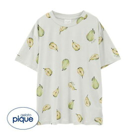 ジェラートピケ gelato pique レディース フルーツ柄Tシャツ ジェラピケ ルームウェア パジャマ ADIEU 全4色