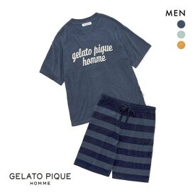 25％OFF ジェラートピケ オム メンズ スムーズィーliteセットアップ ジェラピケ パジャマ ルームウェア GELATO PIQUE HOMME ADIEU 全3色 M-L