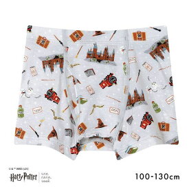 【メール便(10)】 ウンナナクール Harry Potter × une nana cool 男児 キッズ ボクサーパンツ ハリー・ポッター ADIEU 全4色 100-130
