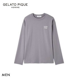 30％OFF ジェラートピケ オム メンズ インレイロゴロンT ジェラピケ パジャマ ルームウェア gelato pique HOMME ADIEU M-L