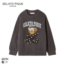 30％OFF ジェラートピケ オム メンズ べビモコグッドモーニングベアプルオーバー ジェラピケ パジャマ Valentine GELATO PIQUE HOMME ADIEU 全2色 M-L ギフト プレゼント