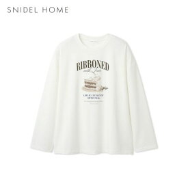 スナイデルホーム メンズ ケーキモチーフロングTシャツ パジャマ ルームウェア SNIDEL HOME Valentine バレンタイン ADIEU
