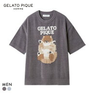 ジェラートピケ オム メンズ ドッグジャガードプルオーバー ジェラピケ パジャマ GELATO PIQUE HOMME ADI…