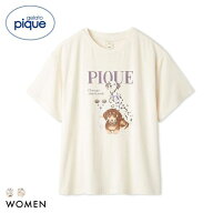 30％OFF ジェラートピケ レディース 接触冷感 ファッションCATS&DOGSワンポイントTシャツ ジェラピケ パ…