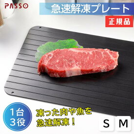 ＼【20％OFF】解凍プレート まな板 急速解凍 解凍まな板 急速冷凍 正規品 解凍用プレート アルミ スピード 自然解凍 業務用 家庭用 解凍皿 急速 肉 魚 刺身 野菜 時短 省エネ 電気不要 冷凍食品対応 解凍ツール 送料無料 passo-plt01