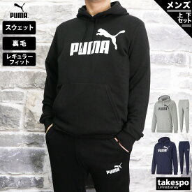 プーマ 新作 スウェット 上下 メンズ PUMA パーカー パンツ ビッグロゴ フーディ パーカー 588709 あす楽| セットアップ 上下セット 大きいサイズ 有 スポーツウェア トレーニングウェア