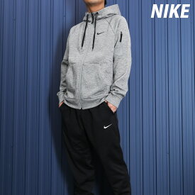 スーパーセール限定マルチクーポン有！ ナイキ セットアップ メンズ スウェット 上下 ブランド NIKE Therma-FIT DQ4831 フード付き 裏起毛 フリース フルジップ テーパードパンツ フーディ ワンポイント 灰色 グレー 新作 上下セット 大きいサイズ 有