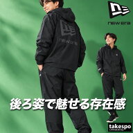 ニューエラ ボックスロゴ ウインドブレーカー 上下 セットアップ メンズ ブランド NEW ERA フード付き フ…