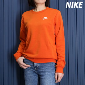 送料無料 新作 ナイキ スウェットシャツ 上 レディース NIKE 裏起毛 トレーナー カジュアル クルーネック 綿混 ワンポイント スエット DQ5474 あす楽| ウィメンズ かわいい 大きいサイズ 有 トップス ウォーキング ウェア