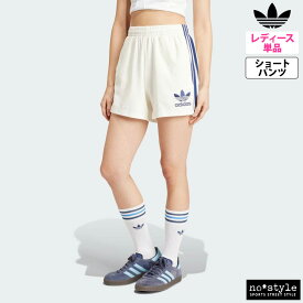 4/24-4/25 2日間限定ゲリラバーゲン 新作 アディダス オリジナルス ショートパンツ 下 レディース adidas originals パイル カジュアル 3ストライプス サイドライン 三つ葉 トレフォイル KMY85