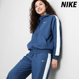 スーパーセール限定マルチクーポン有！ ナイキ セットアップ レディース ウインドブレーカー 上下 ブランド NIKE クラシック ウーブン FV6299 裏メッシュ 裏地付き 軽量 UVカット フルジップ 紺 ネイビー 3ds 上下セット ウィメンズ woven かわいい 大きいサイズ