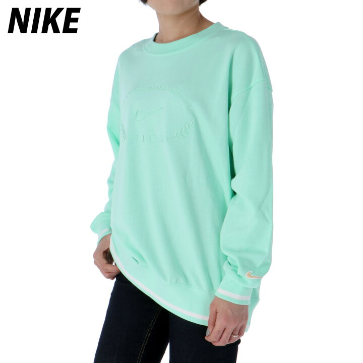 楽天市場 新作 ナイキ レディース スウェットシャツ 上 Nike トレーナー ルーズ Grn あす楽 アウトレット 送料無料 オリジナルスジャージのno Style