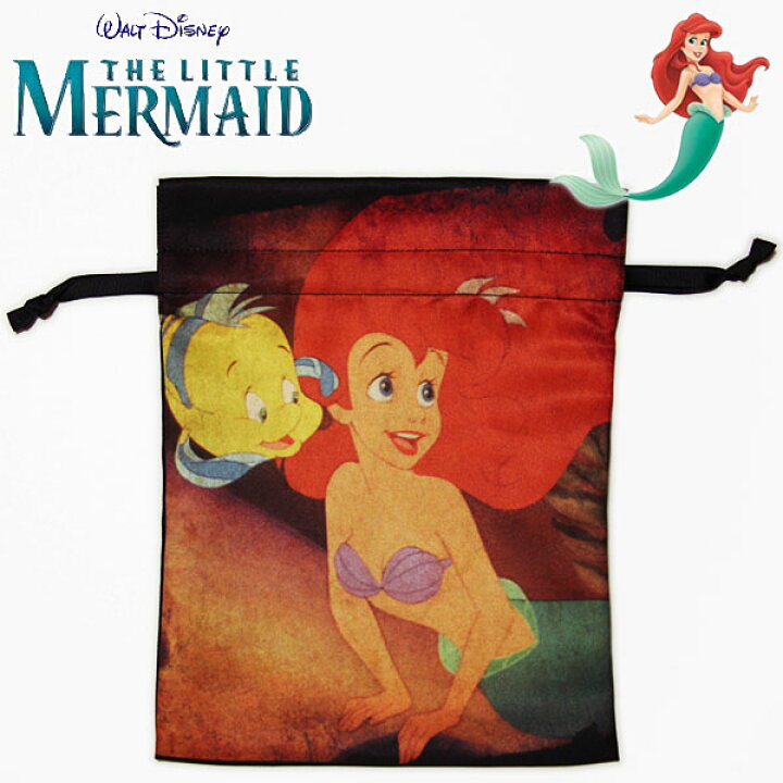 楽天市場 リトル マーメイド トラベル巾着 レディース キッズ Disney The Little Mermaid ディズニー キャラクター グッズ 小物入れ Rcp 雑貨shop アド