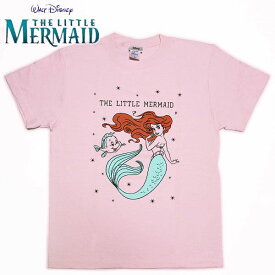 リトル・マーメイド 半袖Tシャツ なかよし/ベビーピンク レディース メンズ Disney The Little Mermaid ディズニー キャラクター ウェア トップス 【RCP】