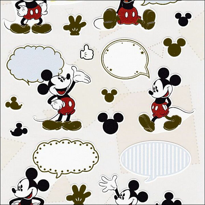 楽天市場 ミッキーマウス 吹き出しシール レディース キッズ Disney Mickey Mouse ディズニー キャラクター ステーショナリー グッズ 文房具 Rcp 雑貨shop アド