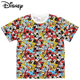 ミッキーマウス＆フレンズ 半袖Tシャツ ぎっしり 総柄 レディース メンズ ウェア トップス