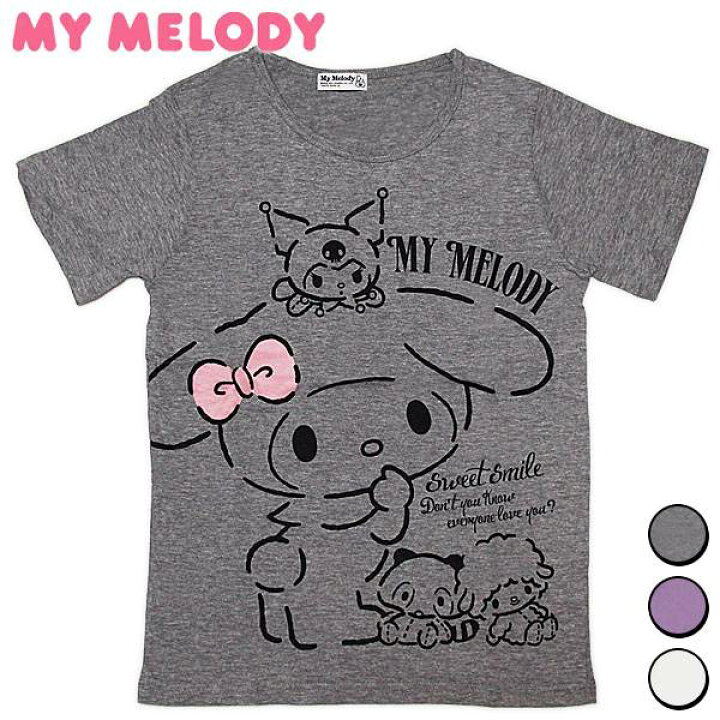 楽天市場】マイメロディ 半袖Tシャツ マイメロ＆クロミ レディース 