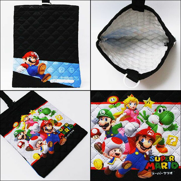楽天市場】スーパーマリオ キルト シューズバッグ マリオと仲間たち  