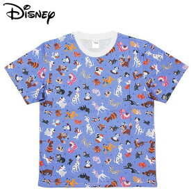 ディズニー キャッツ＆ドッグス 半袖Tシャツ いっぱい/パターン レディース メンズ ウェア トップス