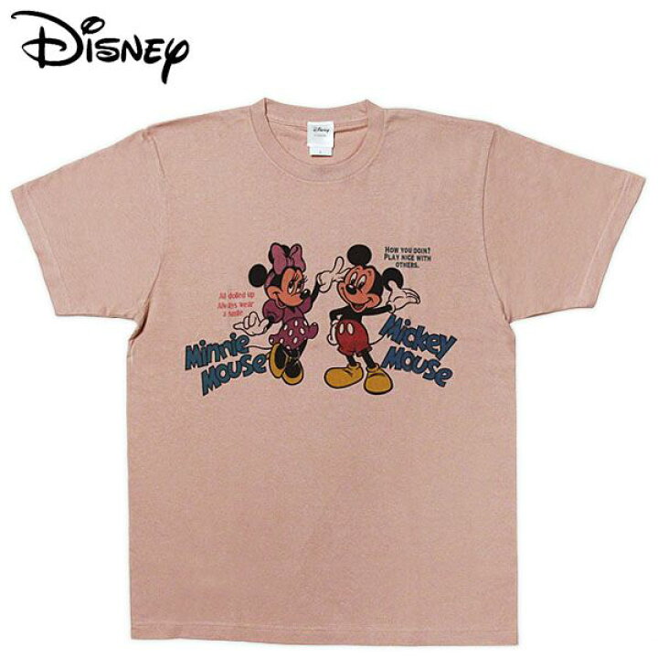 楽天市場】ミッキーマウス＆ミニーマウス 半袖Tシャツ ロゴ メンズ 