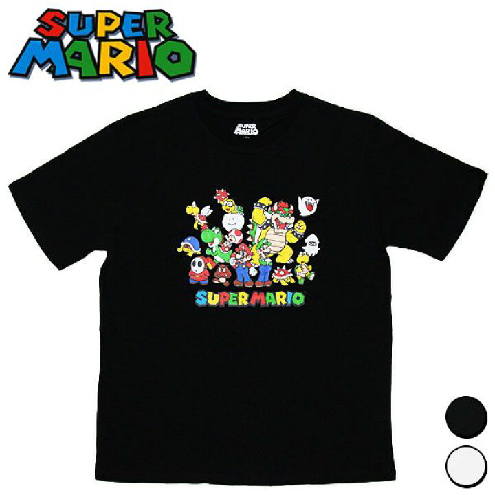 楽天市場】スーパーマリオ 半袖Tシャツ オールスターズ メンズ 