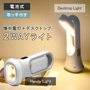 2WAYコンパクトライト 停電 防災 LED ランタン 電池式 アウトドア 持ち運び キャンプ お墓参り お盆 散歩 デスクトップ 非常灯