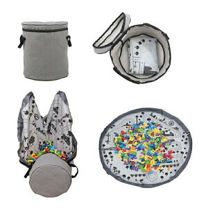 おもちゃ収納マット おもちゃ 収納バッグ おもちゃ収納袋 子ども プレイマット お片付け ベビー 円形 おもちゃ箱 蓋付き おもちゃ 収納 袋 布 ボックス マット 大容量 おしゃれ ケース 遊べ