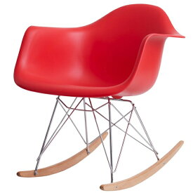 RARシェルチェア ロッキングチェア W63×D69×H66cm イームズチェア イームズ eames shell chair おしゃれ 木脚 赤 黒 水色白【送料無料】