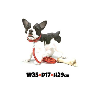 ドアストッパー犬 フレンチブルドック エイチツーオー H9409 置物 ガーデン オーナメント 犬 イヌ 骨型 屋外 玄関 入口 店先 店舗 ショップ用 ドアストッパー【送料無料】