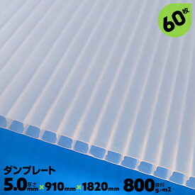 60枚 5mm厚 目付800g 宇部 ダンプレート ダンプラ プラベニヤ 文化祭 台風対策 DIY 窓 断熱 結露対策 ナチュラル/半透明/ブルー【送料無料】