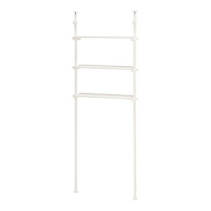 幅70cm 突っ張り洗濯機ラック KTR-3153 洗濯機上収納 ランドリーラック ランドリー収納 トイレ収納ラック ブラウン ナチュラル ホワイト 突っ張り棒付き タオル 洗剤 小物置き 棚付き おしゃれ