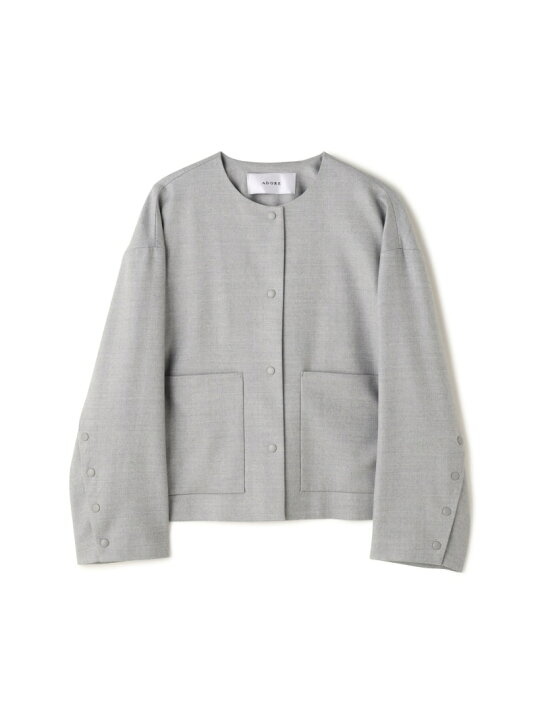 楽天市場】【SALE／57%OFF】ウールサキソニーノーカラージャケット 