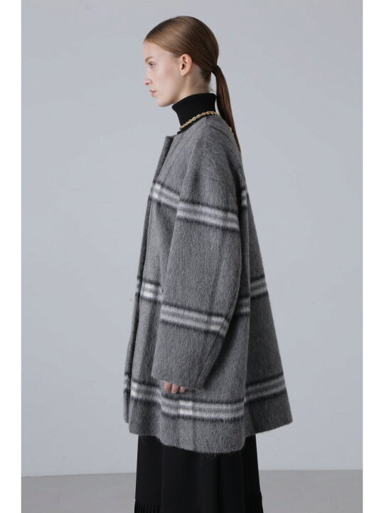 楽天市場】【SALE／50%OFF】アルパカシャギーチェックコート ADORE 