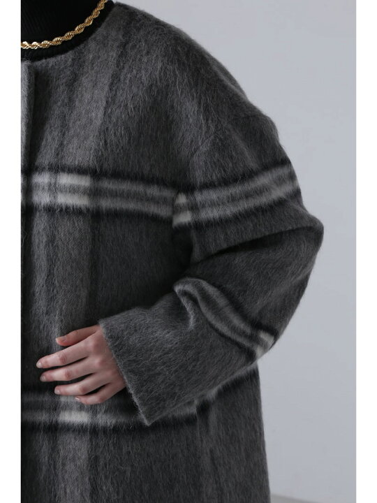 楽天市場】【SALE／50%OFF】アルパカシャギーチェックコート ADORE 