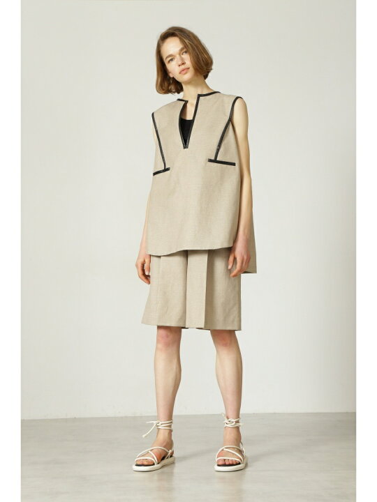 楽天市場】【SALE／50%OFF】麻混オックスパイピングブラウス ADORE 