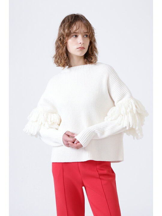 楽天市場】【SALE／55%OFF】バルキーフリンジニットトップス ADORE 
