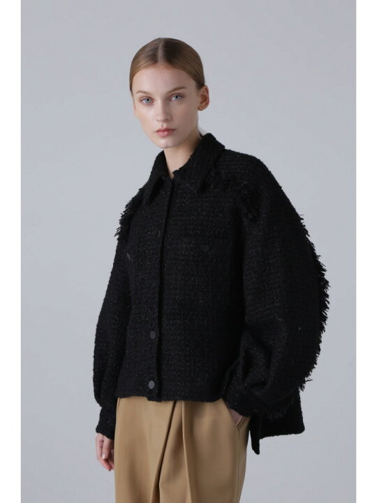 楽天市場】【SALE／50%OFF】ブラックラメツィードジャケット ADORE 