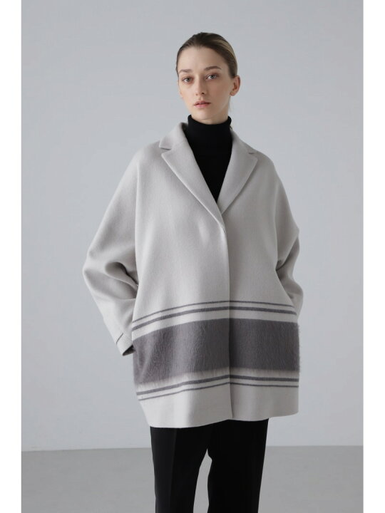楽天市場】【SALE／57%OFF】シャギーミックスボーダーコート ADORE  
