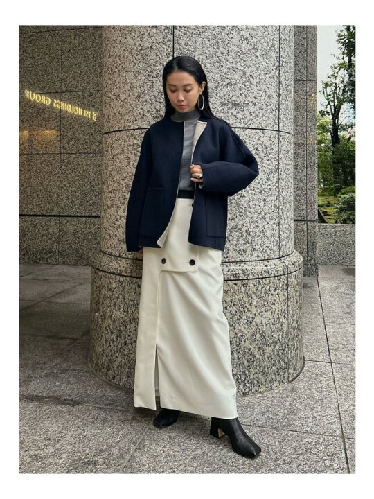 楽天市場】カシミヤ混 2TONE リバージャケット ADORE アドーア  