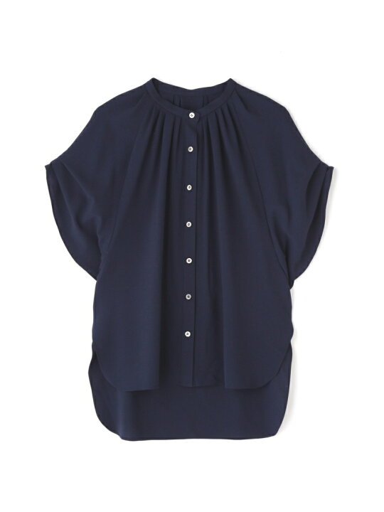 美品 ADORE アドーア ポアリージョーゼットブラウス ネイビー 洗える M 
