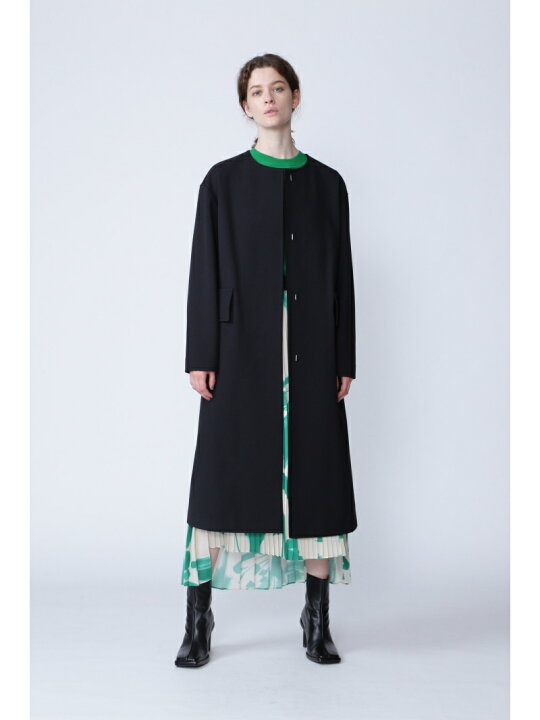 楽天市場】【SALE／50%OFF】ツイルストレッチノーカラーコート ADORE 