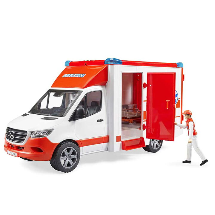 楽天市場】ラッピング可 bruder MB 救急車 フィギュア付き BR02676 