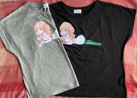 水森亜土AdoToyBoxバックプリント入オリジナル　ドルマンスリーブTシャツ「カモンベイビー」