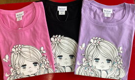 水森亜土のおもちゃ箱画廊オリジナル半袖Tシャツ「オブリガード」